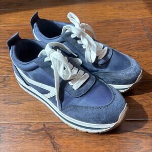 Steve Madden Women’s Blue Rueben Platform Sneakers Sz 7.5M Lifestyle Sporty